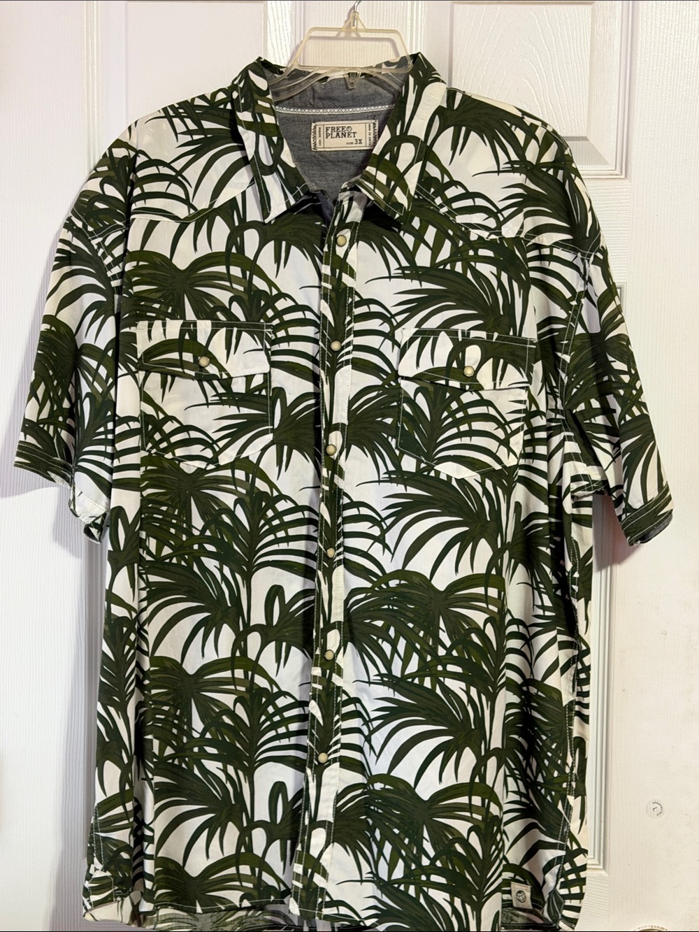 Tropical Resort Style Short Sleeve button up Sz 3x